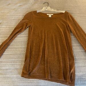 Brown Long Sleeve Top
